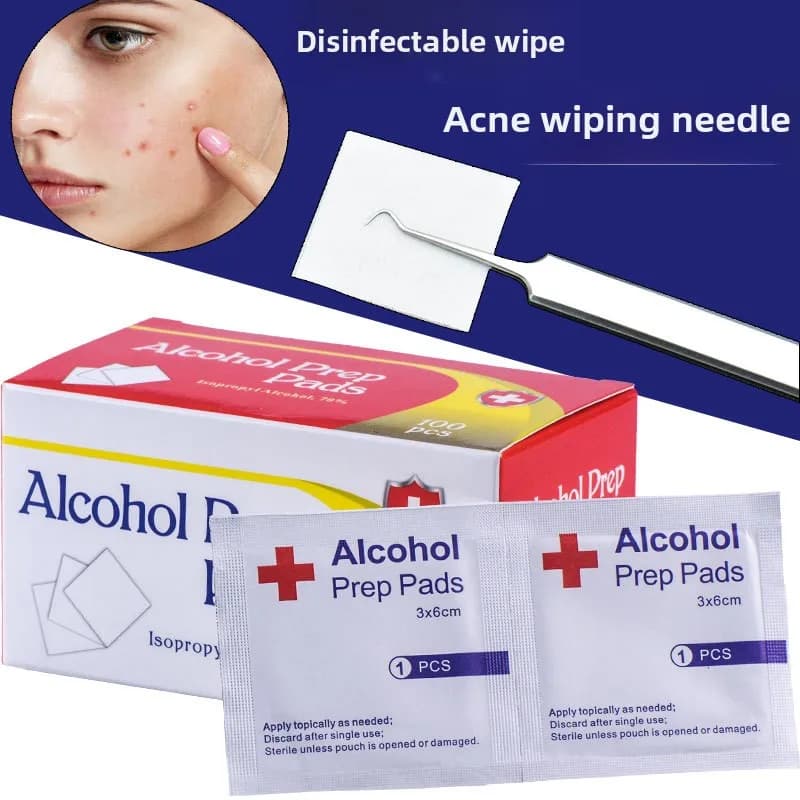 100 Pezzi Salviette Igienizzanti con 75% di Alcol, Confezionate Singolarmente per Disinfettare e Pulire Schermi, Occhiali, Mani, Essenziali per Casa e Ufficio