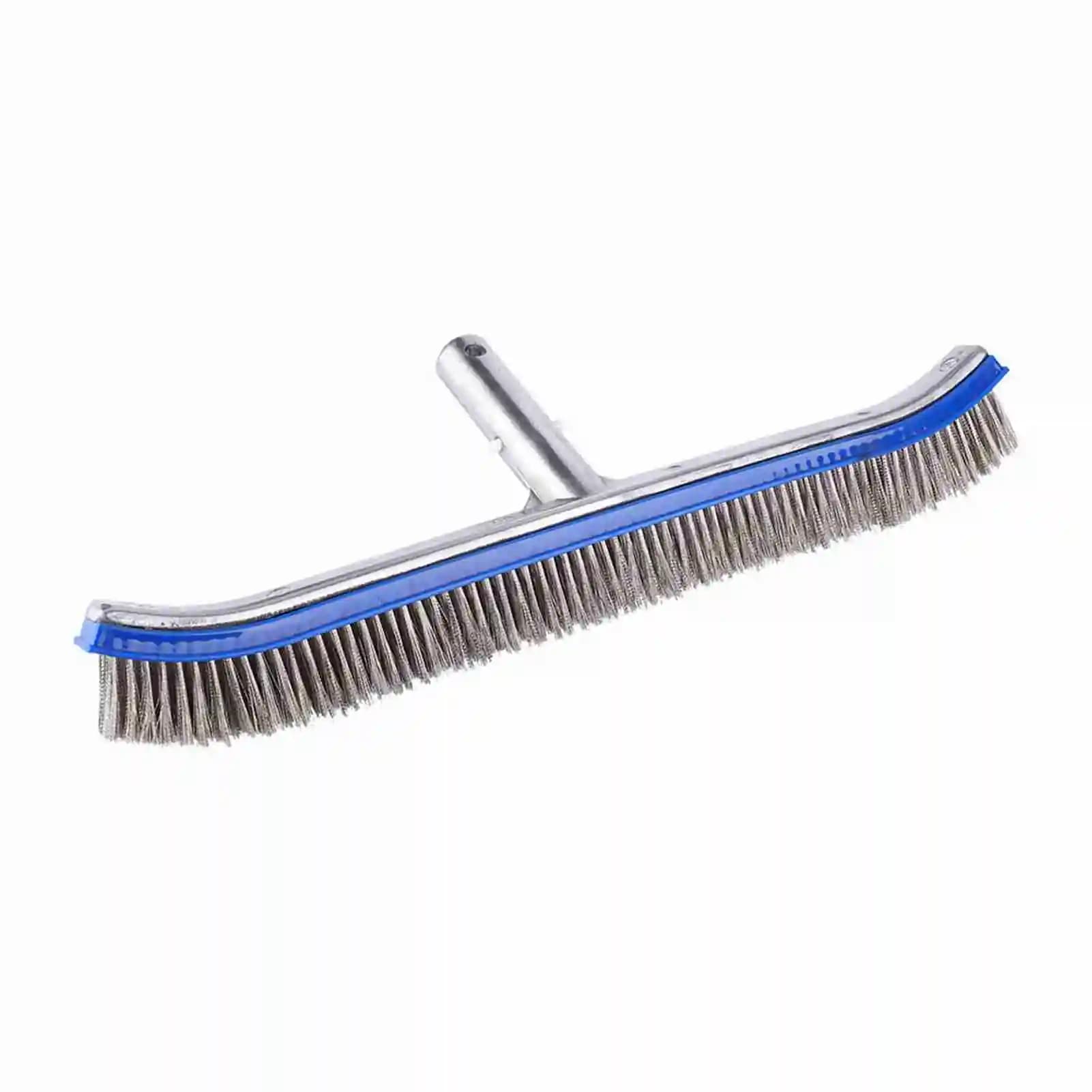 18in Swimming Pool Cleaning Brush Aluminium Stainless Steel Multifunction Bottom Walls Cleaning Supplies for Pond Spa Hot Spring