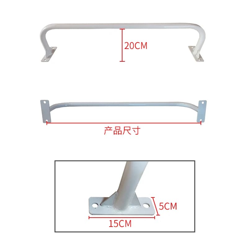 Wall & Door Mounted Pull Up Bar Indoor Outdoor Home Fitness Fixed Horizontal Bar For Upper Body Workout Punch Training Equipment
