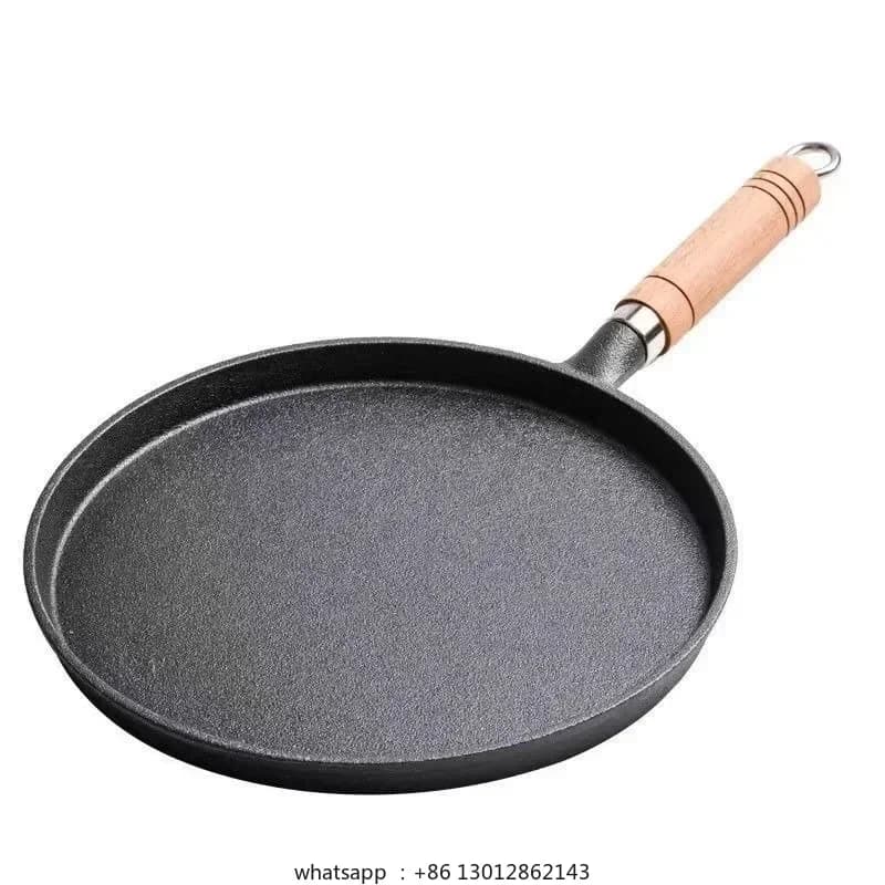 Padella in ghisa da 26 cm non rivestita antiaderente padella per pancake per uova padella per bistecche fornello a induzione a gas pentole da cucina