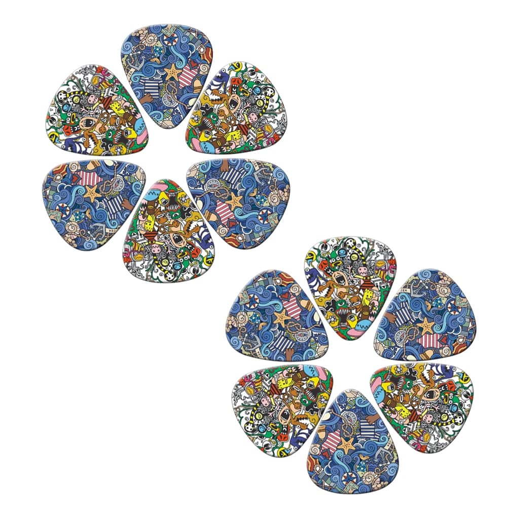 SOACH 10 pz/lotto 0.71Mm 0.46 1.0 spessore Cartoon Graffiti plettri per chitarra modello Guitar paddle Parts accessori per chitarra pick