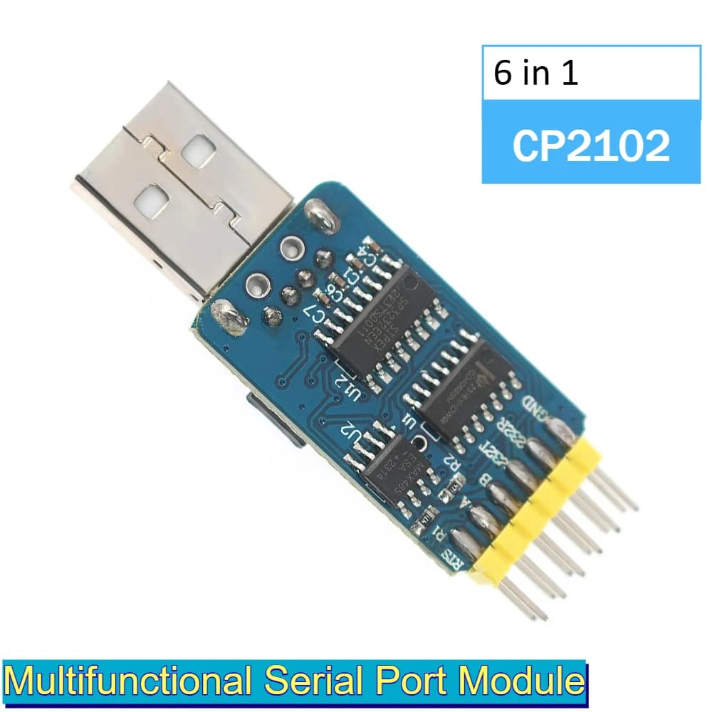 USB 6 to 1 CP2102 Converter from USB to TTL/RS232/RS485 Level change 3,3 V/5 V for Arduino/ STM32