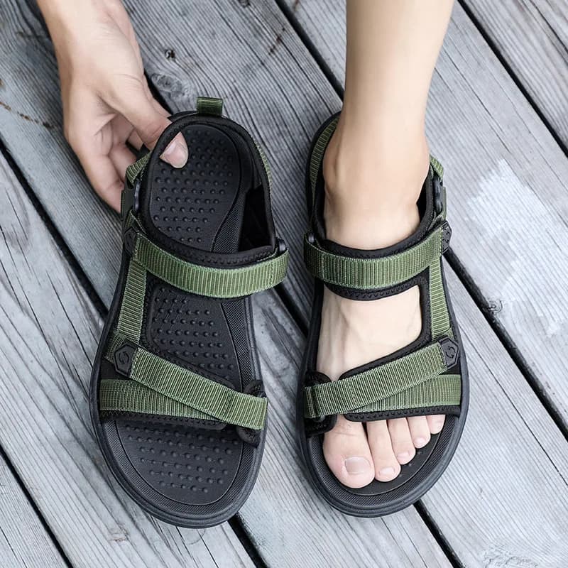 Sandali sportivi da uomo con cinturino in velcro | Tomaia in tessuto dal design casual | Perfetto per un'estate attiva