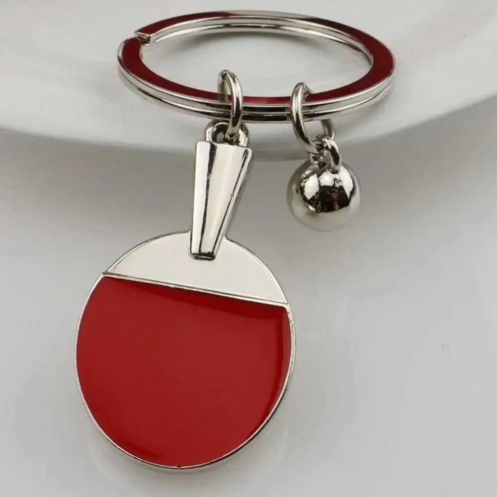 Mini Pingpong Bat Ball Portachiavi Portachiavi Gioielli Regali Mini Pingpong Bat Portachiavi Portachiavi creativo da ping pong in lega di zinco