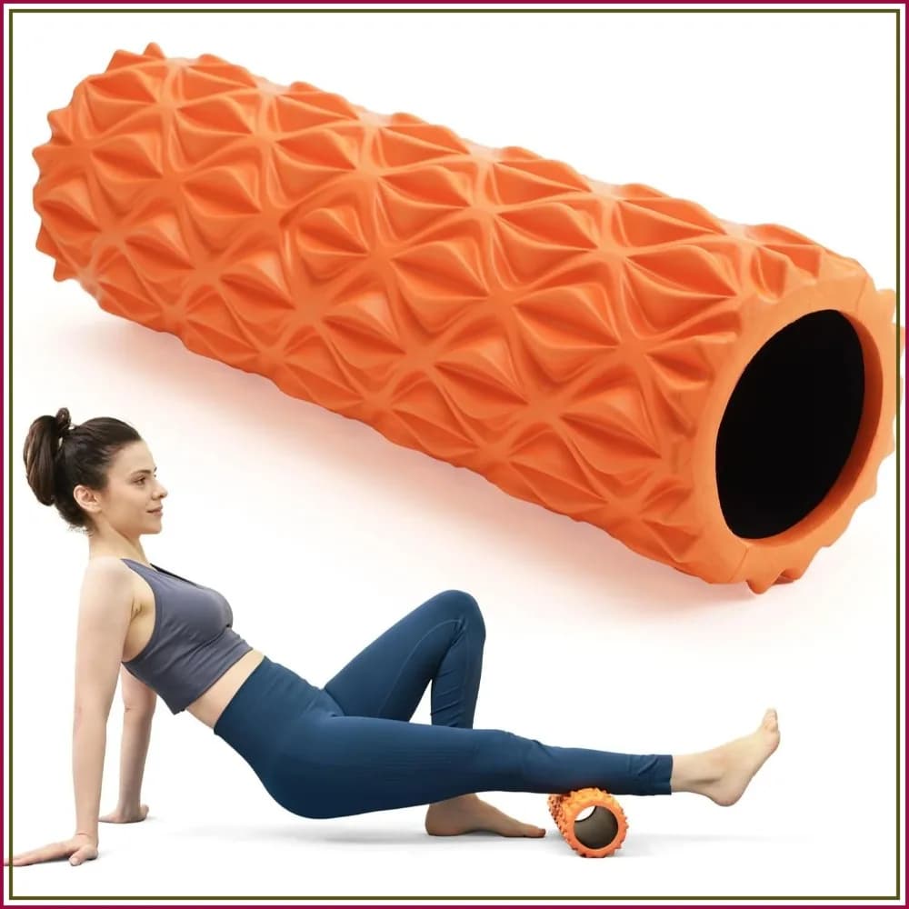 15" Foam Roller for Deep Tissue Massage, Muscle Relief, Myofascial Release, Yoga & Pilates - Orange