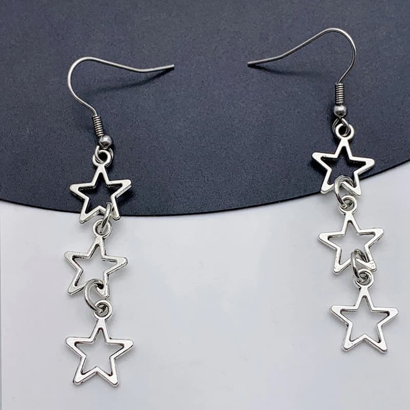 1 paio di orecchini a stella Y2k, collana della dea della stella, regali di stelle, orecchini pendenti con stelle moderne