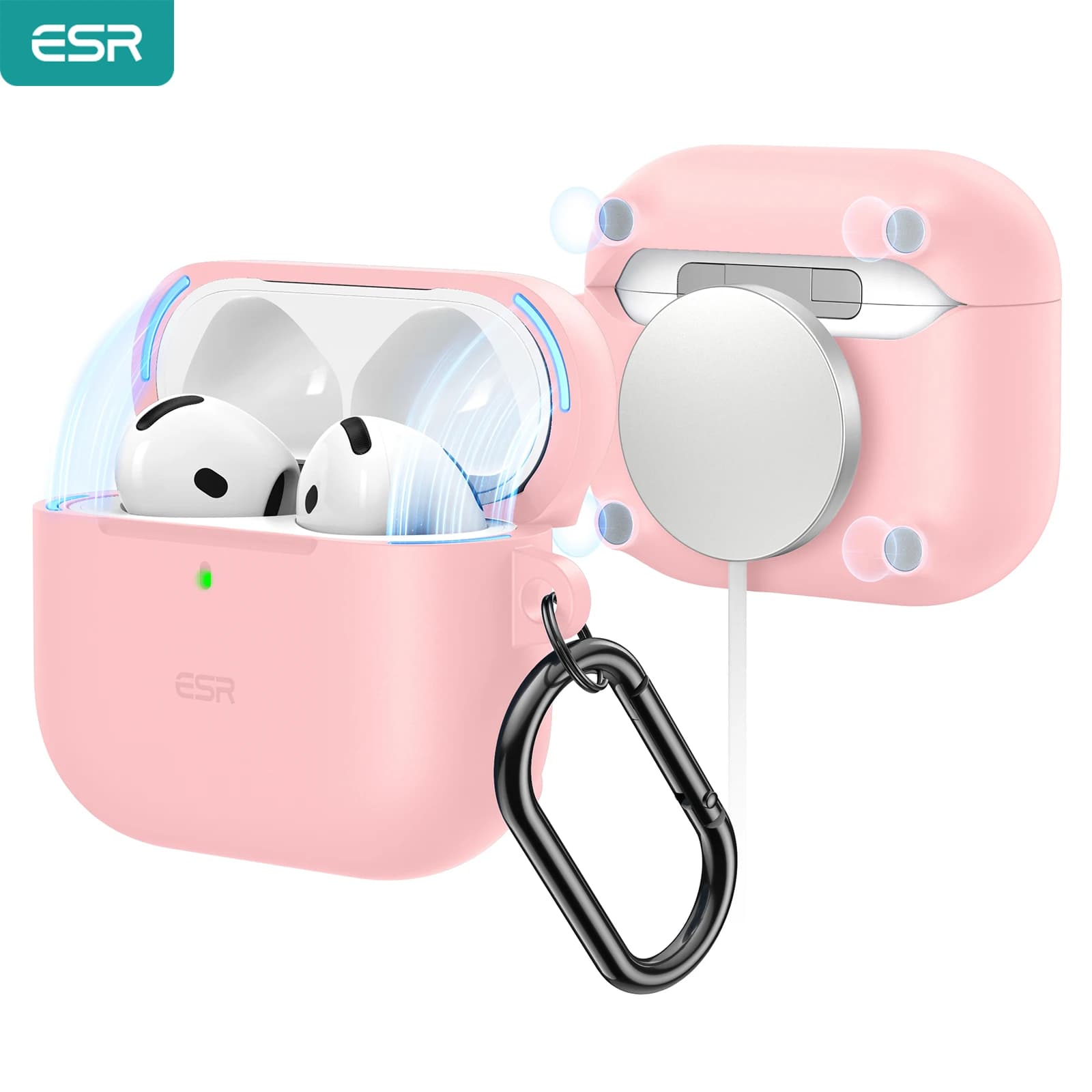 4th Generation AirPods ESR Case (2024) HaloLock with MagSafe Earphone Case for AirPods Pro 2a/1a Generation (2023)