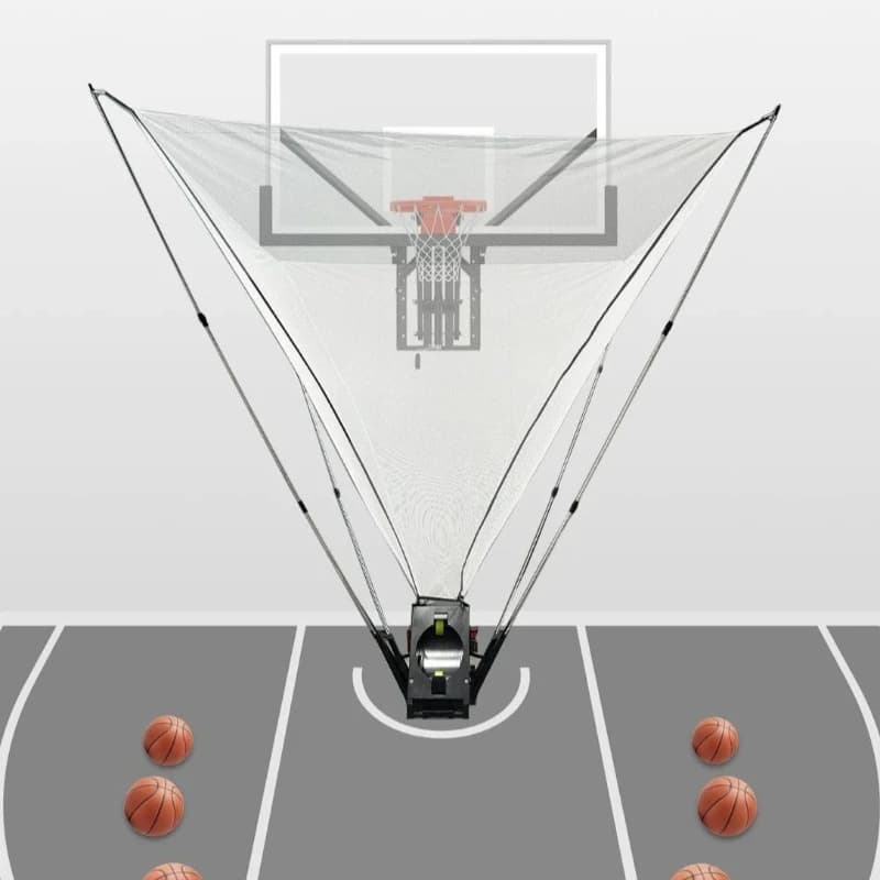 Macchina per il tiro a canestro, macchina automatica per il servizio e l'allenamento di passaggi e tiri, regolabile per studenti di basket