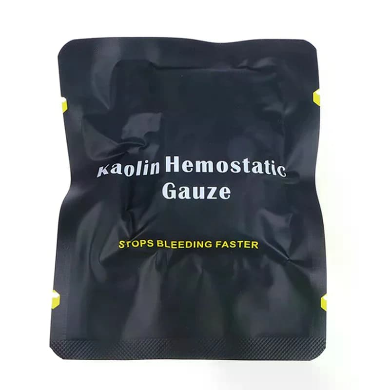 Garza Emostatica al Caolino per Kit di Pronto Soccorso Tattico, Medicazione Ferite d'Emergenza