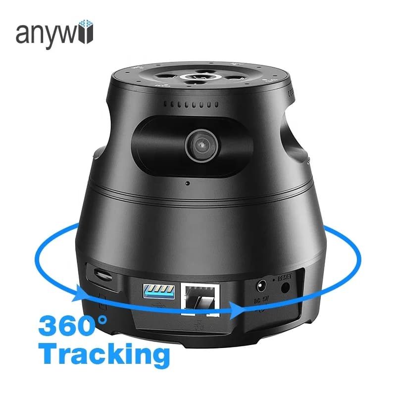Webcam MSAnywii Auto Face Chacking 360 con fotocamera per videoconferenze con tracciamento del telaio Ai Webcam 4K
