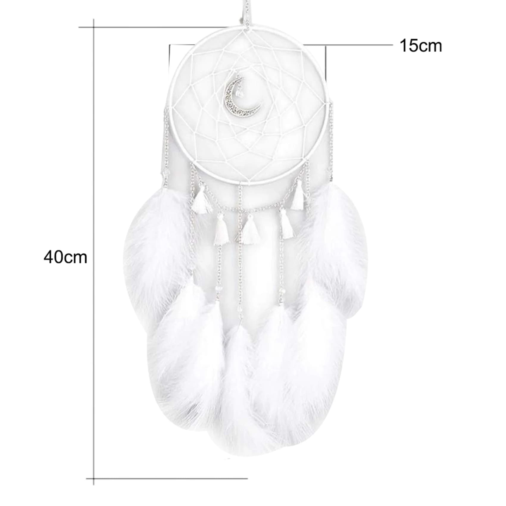 VEHO-2X LED Dream Catcher, Handmade Dream Catchers For Bedroom Wall Hanging Home Decor Ornaments Craft (White)