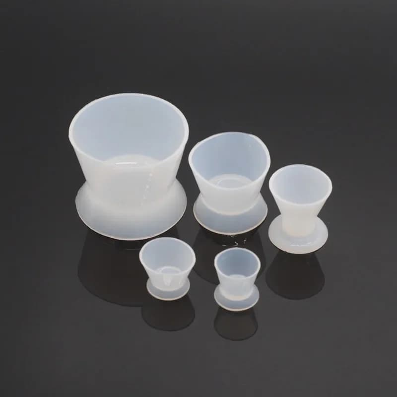 1 set Dentale Silicone Miscelatore Tazza Odontoiatria Sbiancamento Dei Denti Strumento Flessibile Auto-impostazione Ciotola di Miscelazione Autoclavabile Dentista Materiali