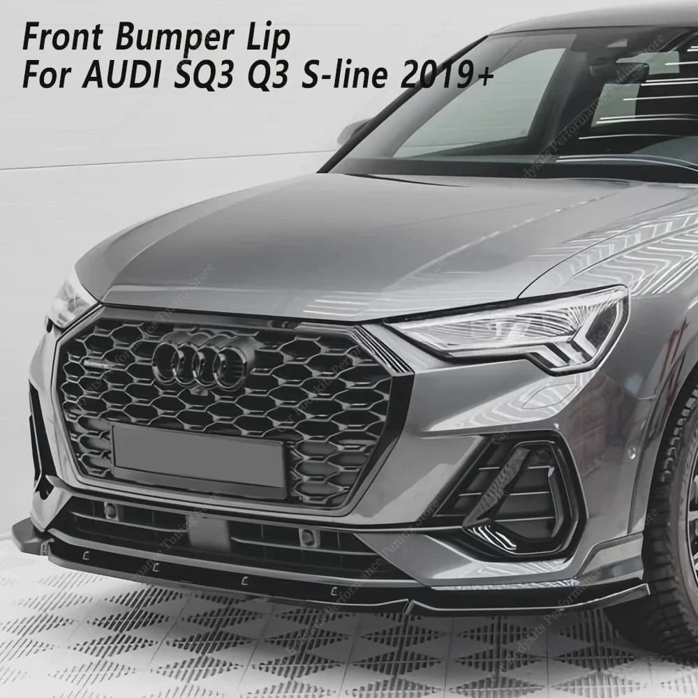 Per Audi Q3 MK2 F3 auto paraurti anteriore Lip Spoiler Splitter diffusore Retrofit Q3 MK2 TFSI TDI S-Line 2019-2024 bodykit Tuning