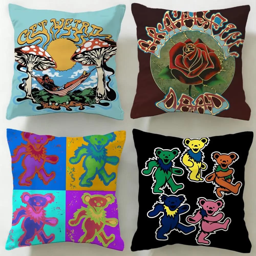 Federa per cuscino classica Grateful Dead, morbida e facile da lavare, versatile per divano, letto, viaggi e ufficio