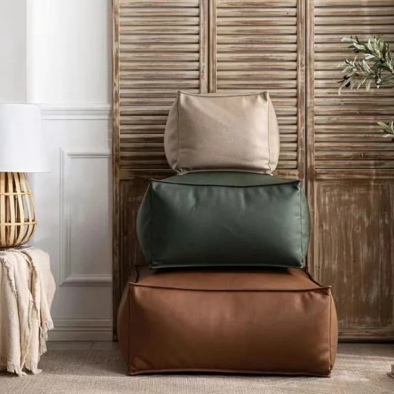 Divano a sacco da 80 cm, sedia per scarpe, per soggiorno, posti a sedere, pilastri, cuscino del sedile nordico, lussuoso sgabello per divano
