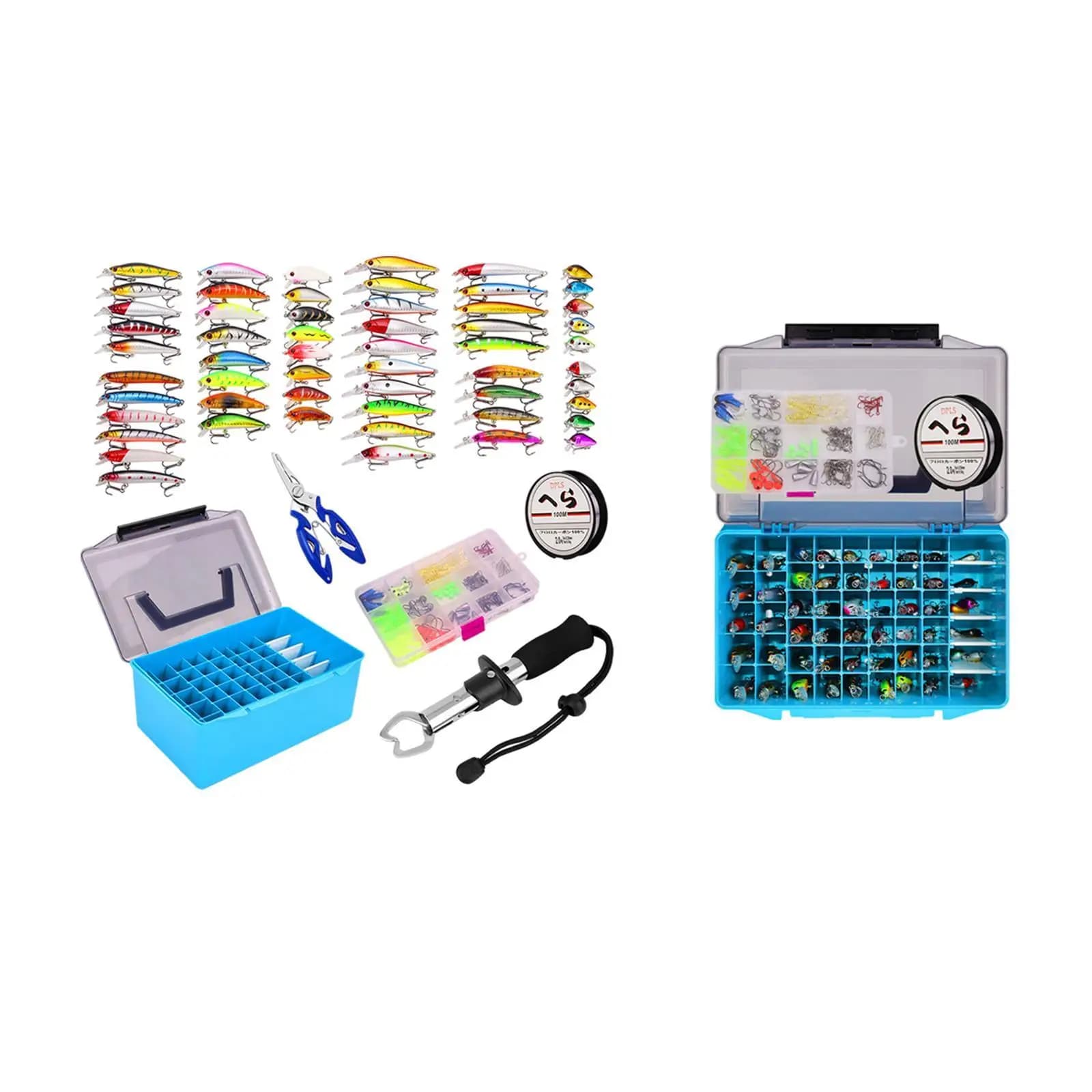 Kit di esche da pesca Tackle Box, crankbait, attrezzatura da pesca realistica