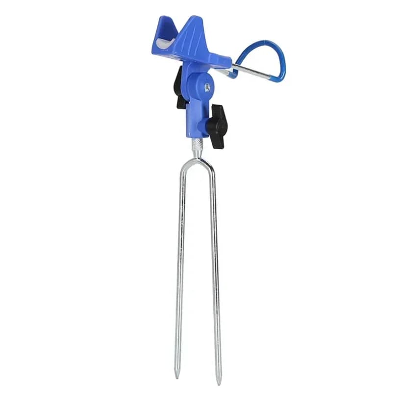 1 pz supporto per canna da pesca pieghevole in lega di alluminio regolabile a 360 gradi per supporto a terra per pesca in banca