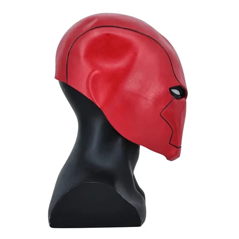 e,4;v'6\k/Cosplay Superhero Red Hood Helmet Latex for Adult Man Face Masks Halloween Party Masquerade Carnival C5;g'8.n/3\