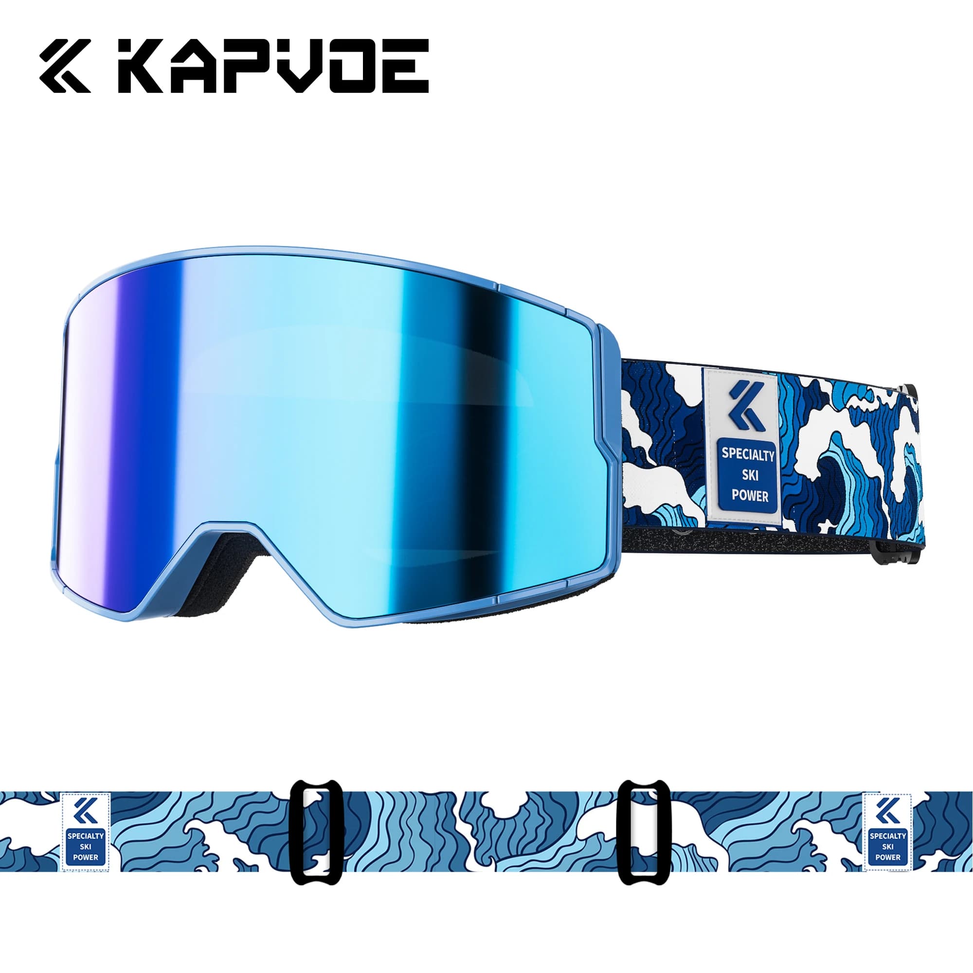 Kapvoe Uomo Occhiali da neve Occhiali da sci fotocromatici Snowboard Maschera antiappannamento per donna Occhiali di protezione UV400 Motoslitta Inverno