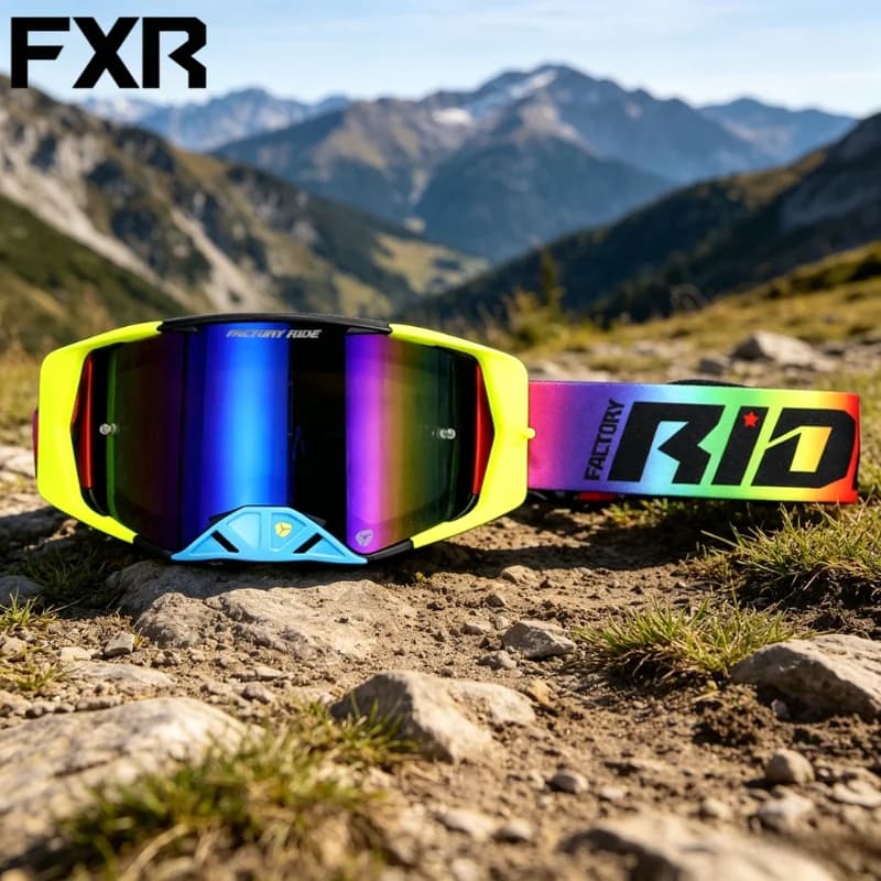 FXR Anti-Fog Protective Goggles Men Motocross MX Eyewear UV400 Scratch Windproof Glasses For Motorcycle Racing Ski Cycling Sport