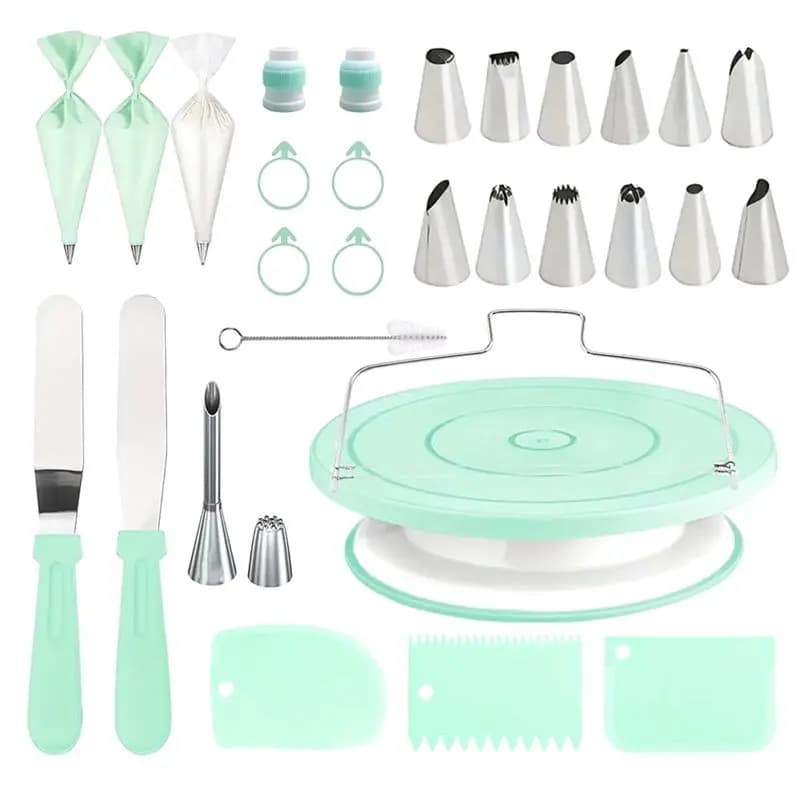 ABFU-80PCS Cake Decorating Set Cake Decorating Set With Piping Tips Scrapers & Tools For DIY Baking Tools Accessories