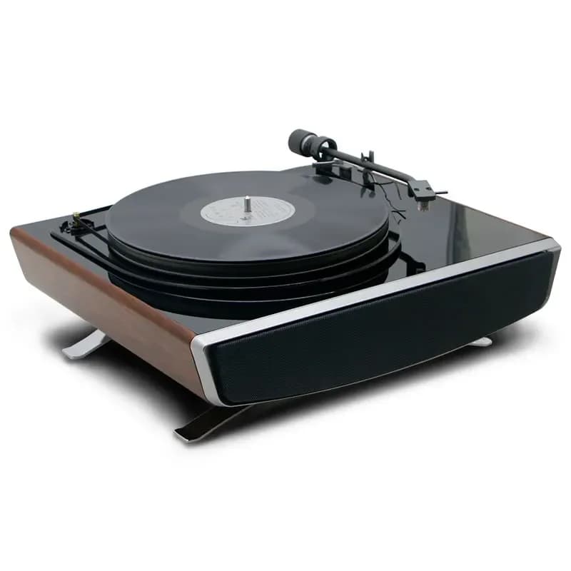 Giradischi in vinile LP giradischi Hifi di nuovo design con radio FM Bluetooth BT e altoparlante stereo incorporato