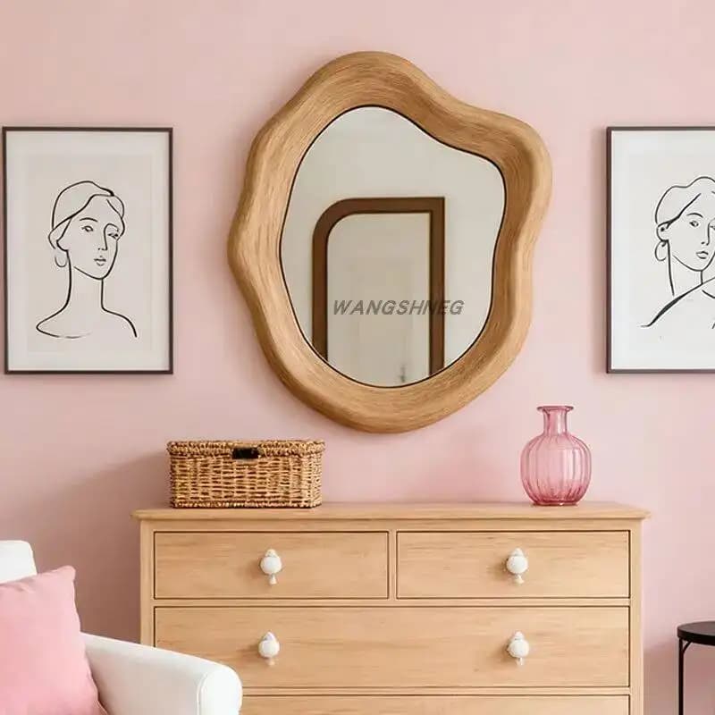 Specchio Irregolare Moderno di Lusso da Parete per Bagno, Camera da Letto, Soggiorno - Decorazioni e Specchi per Trucco Donna e Uomo