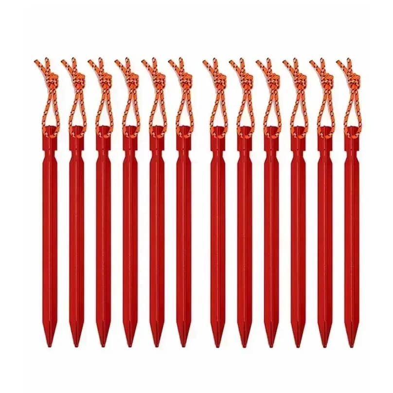5/10pcs 18cm Tent Pegs Aluminum Tent Stake Ground Nails with Reflective Rope Outdoor Camping Hiking Equipment Tent Accessories