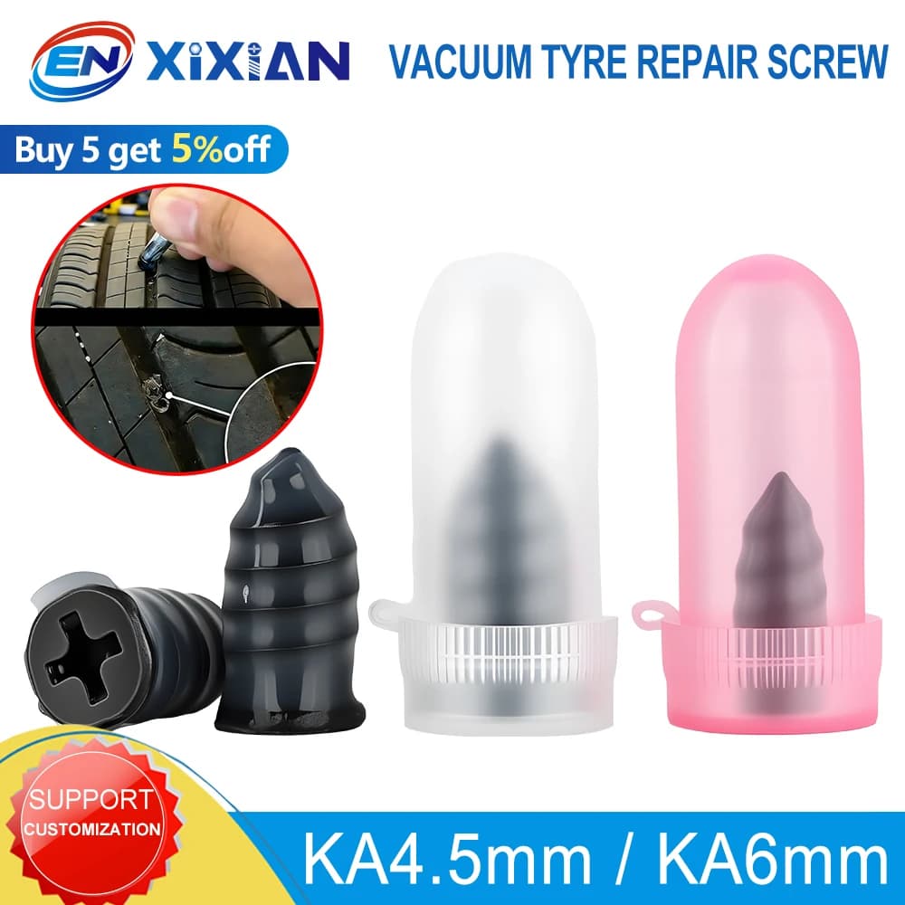 Kit Universale di Riparazione Pneumatici Auto con Chiodi in Gomma, Set di Accessori per Riparazione Tubeless per Moto e Camion, 10-50 Pezzi