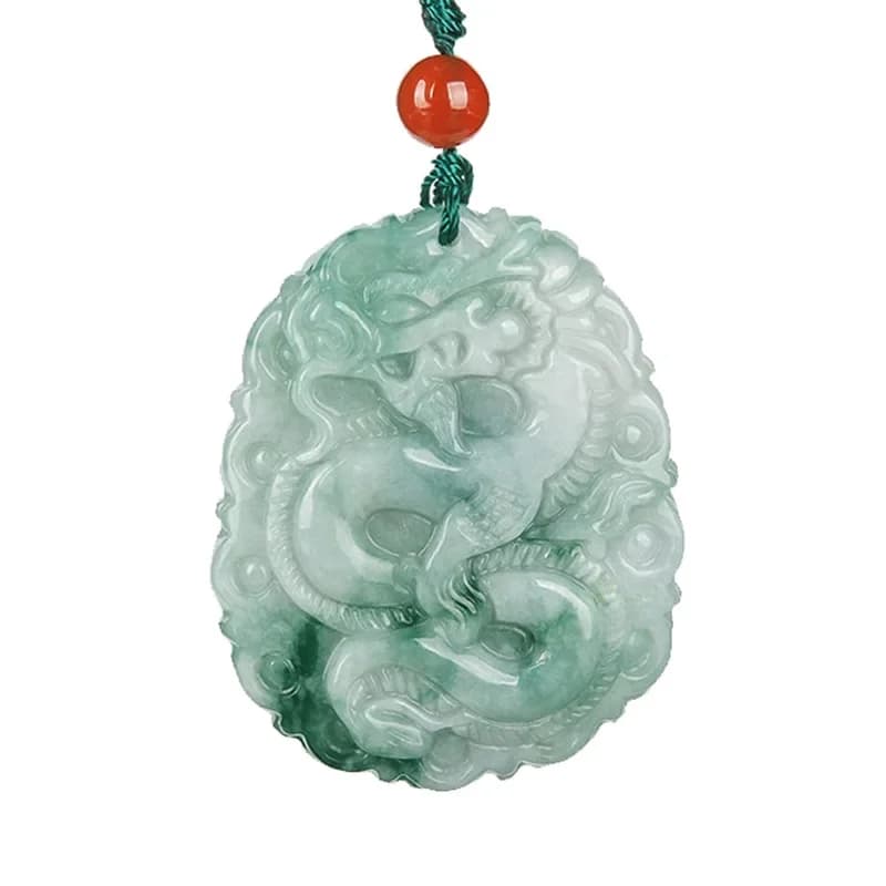 Seeds of Jadeite Myanmar Floating Flower Dragon Pendant Jadeite Life Dragon Wealth Masculine Pendant True Jade Pendant Wealth