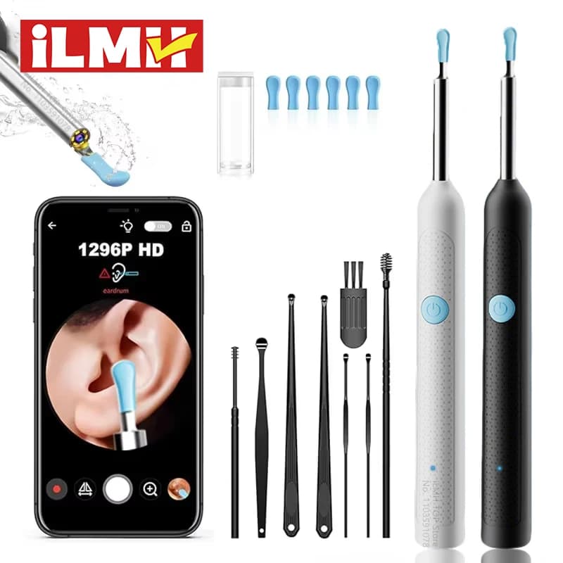Cerume Visual Cleaner With Camera Endoscope Safe For Cerum Removal With Camera 5M Bright Otoscope Ear Cleaning Tools