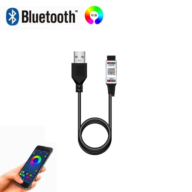 Bluetooth Rgb Lighting Controller 5V 4 Pins RGB Led Controller USB RGB Led Lights Controller Smart APP Control Color Changing