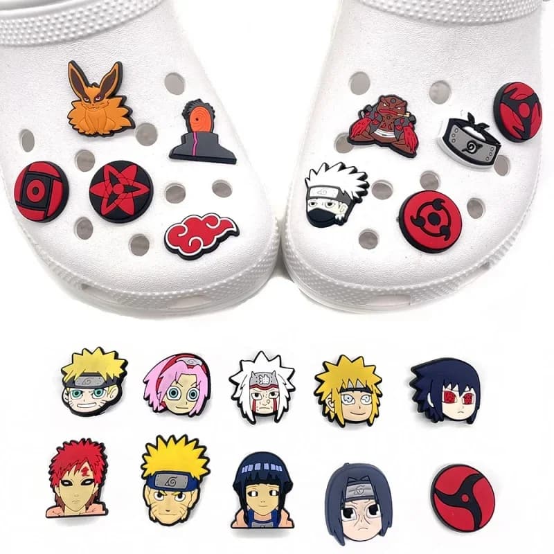 Set di 5/10/20 Pezzi Decorativi per Scarpe, Charm Anime Kakashi Itachi, Accessori per Scarpe da Giardino, Fibbie per Zoccoli e Sandali, Regalo