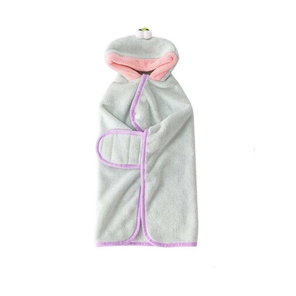 Super Absorbent Bathrobe for Dogs with Hood, Adjustable Towel in Soft Coral Apples for Dogs, Fast Drying for Domestic Animals, Ideal for Fango Walks