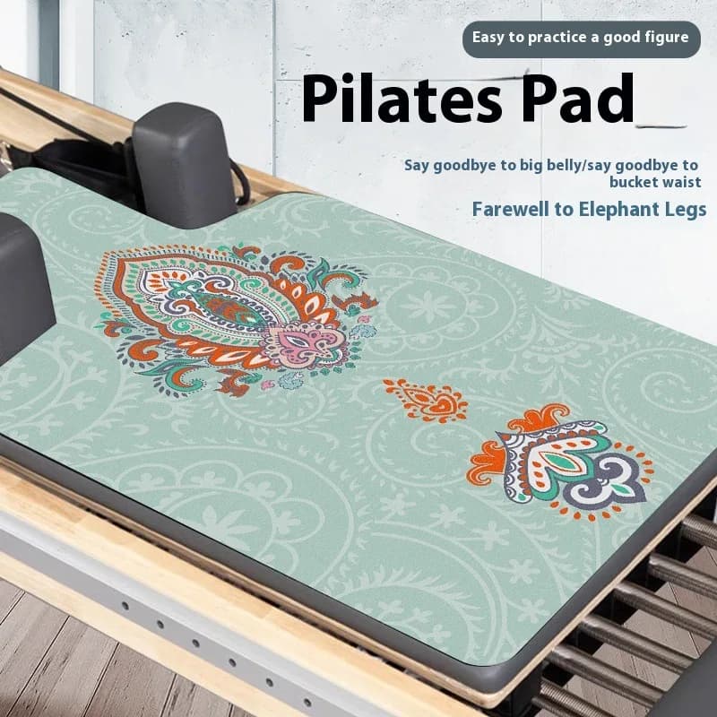 Professional Equipment for Pilates Non-slip yoga mats, foldable positioning pad in suede and natural rubber for reformer training