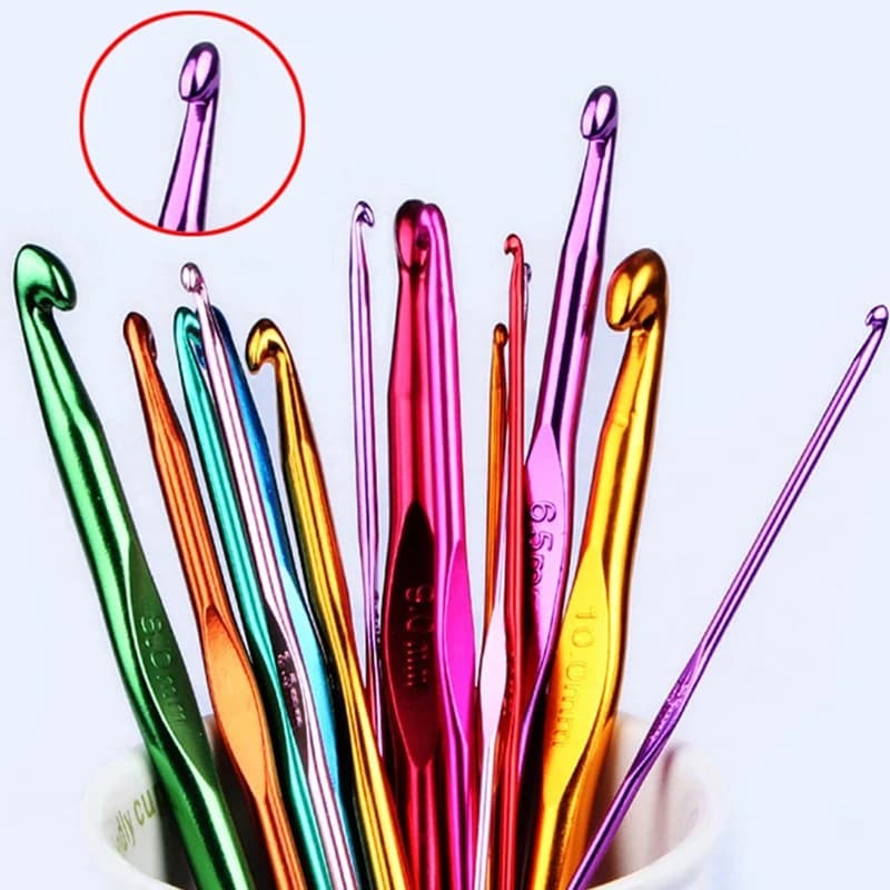 22 pezzi kit di uncinetti con custodia manico morbido aghi per uncinetto tessuto di filato ferri da maglia strumento di tessitura fai da te strumento manuale
