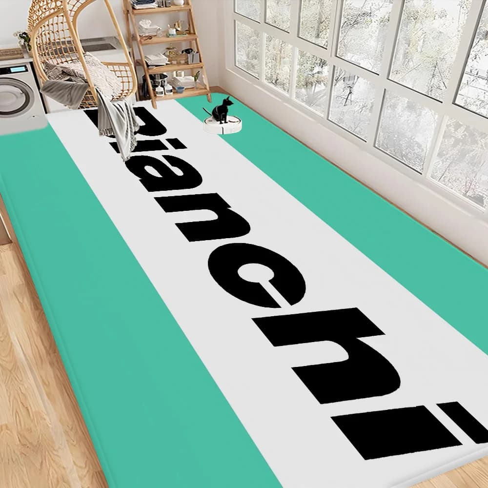 B-bianchi Bike Logo Tappetino da cucina Camera dei bambini Decorazione camera da letto Balcone Zerbino antiscivolo Soggiorno Alfombra