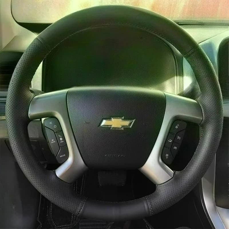 For Chevrolet Captiva 2007-2014 Silverado GMC Sierra 2007-2013 Black leather car cover with hand sewn renovation