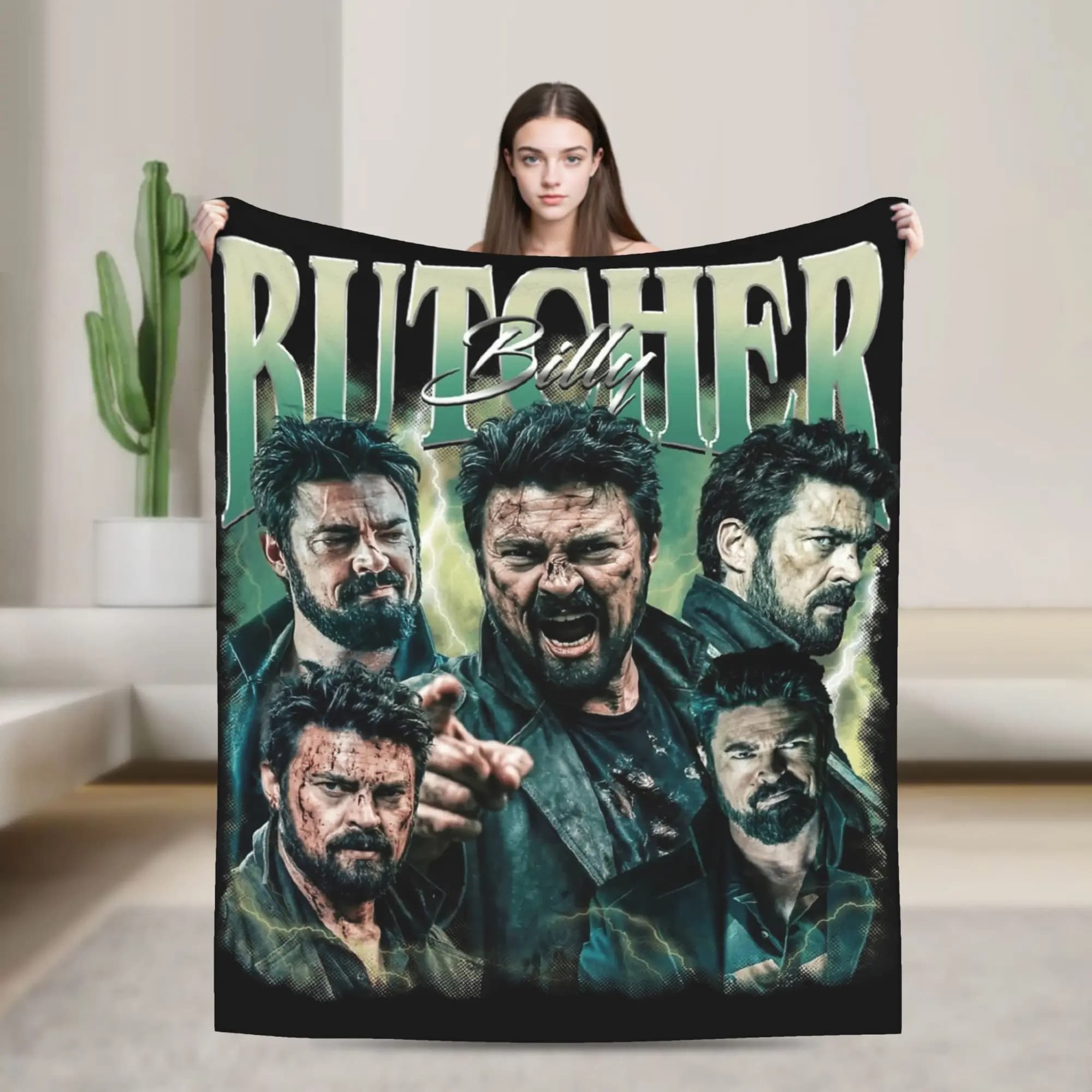 Billy Butcher The Boys Hero Blanket Flannel Decoration Breathable Super Warm Throw Blanket for Sofa Couch Bedspreads