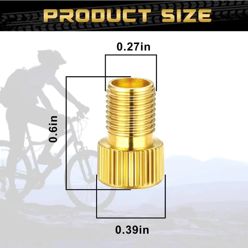 2/10 pz Adattatore Valvola Pompa Converti Presta A Schrader Adattatore Valvola In Rame Ruote Ugello Gas Tubo Strumento Bici Accessori Per Biciclette