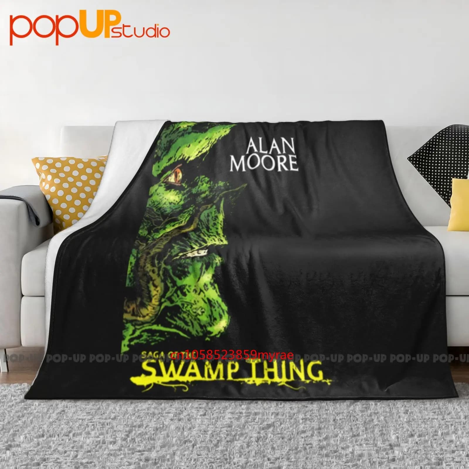 Swamp Thing V1 Movie Black All Ray Wise, Louis Jourdan Coperta ultra morbida trapunta invernale Copridivano Copriletto