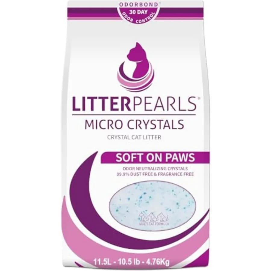 Micro Crystals Unscented n-Clumping Crystal Cat Litter with Odorbond, 10.5 Pounds