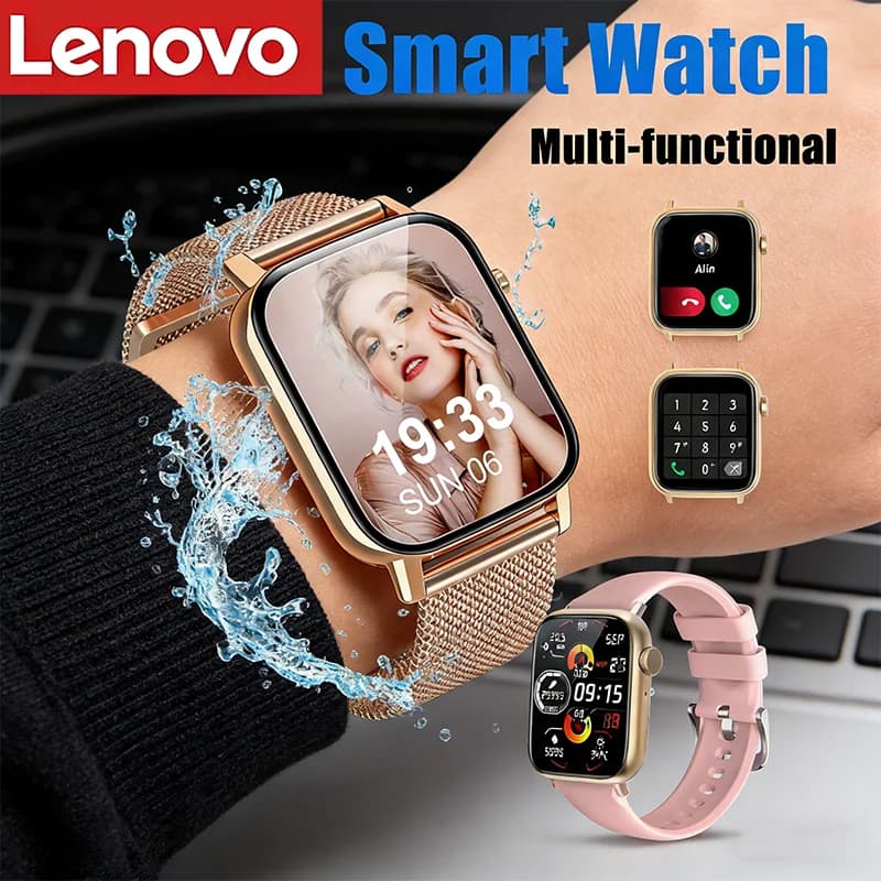 Lenovo 2026 Nuovo Smartwatch con Schermo Touch Completo per Uomo e Donna, Regalo, Orologio Sportivo e Fitness, Chiamate Bluetooth, Smartwatch Digitale
