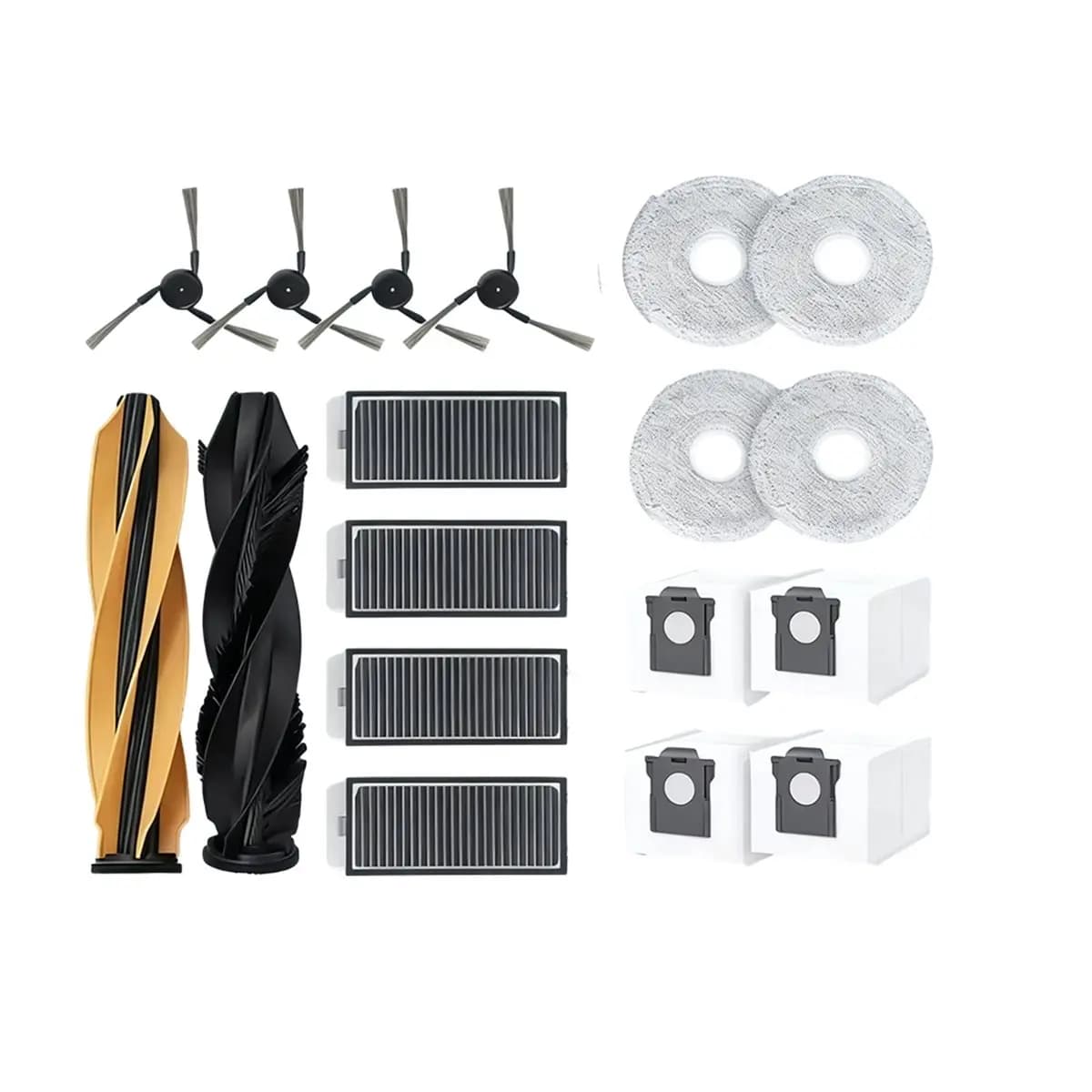 YDSC 18 Pezzi per Dreame X50s Pro Master / Matrix 10/Matrix 10 Ultra Accessori per la Pulizia: Spazzola Principale, Spazzole Laterali, Panni, Filtri, Sacchetti Raccoglipolvere