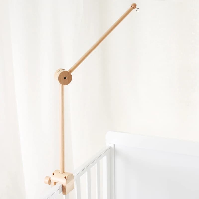 Staffa per campana per letto in legno per bambini, sonagli sospesi mobili, gancio per giocattoli, forma di nuvola, culla per bambini, campana per letto mobile, supporto per braccio, staffa per regalo