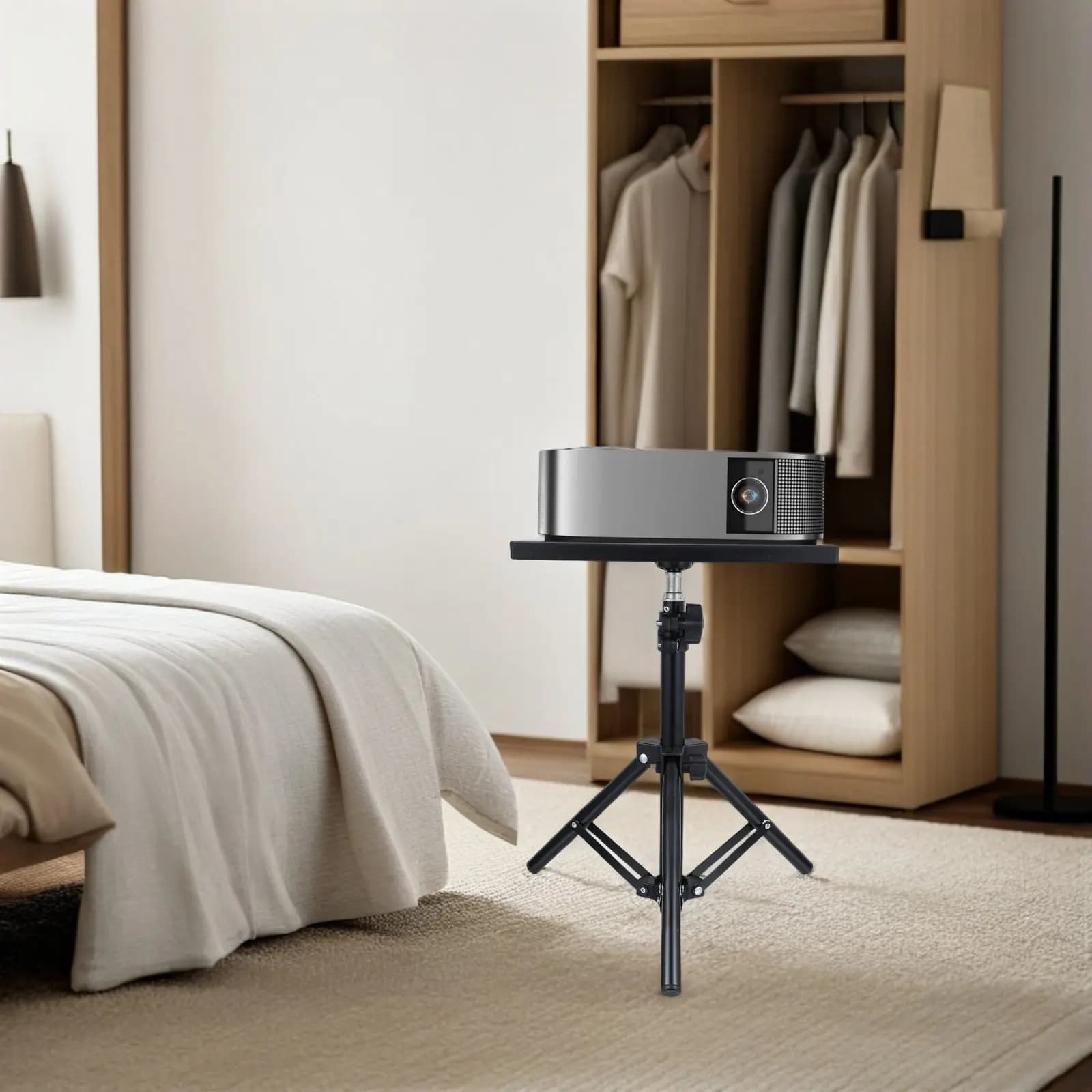 Supporto per Proiettore e Laptop, Treppiede Regolabile in Altezza, Stand Portatile e Stabile per Ufficio, Riunioni e Presentazioni