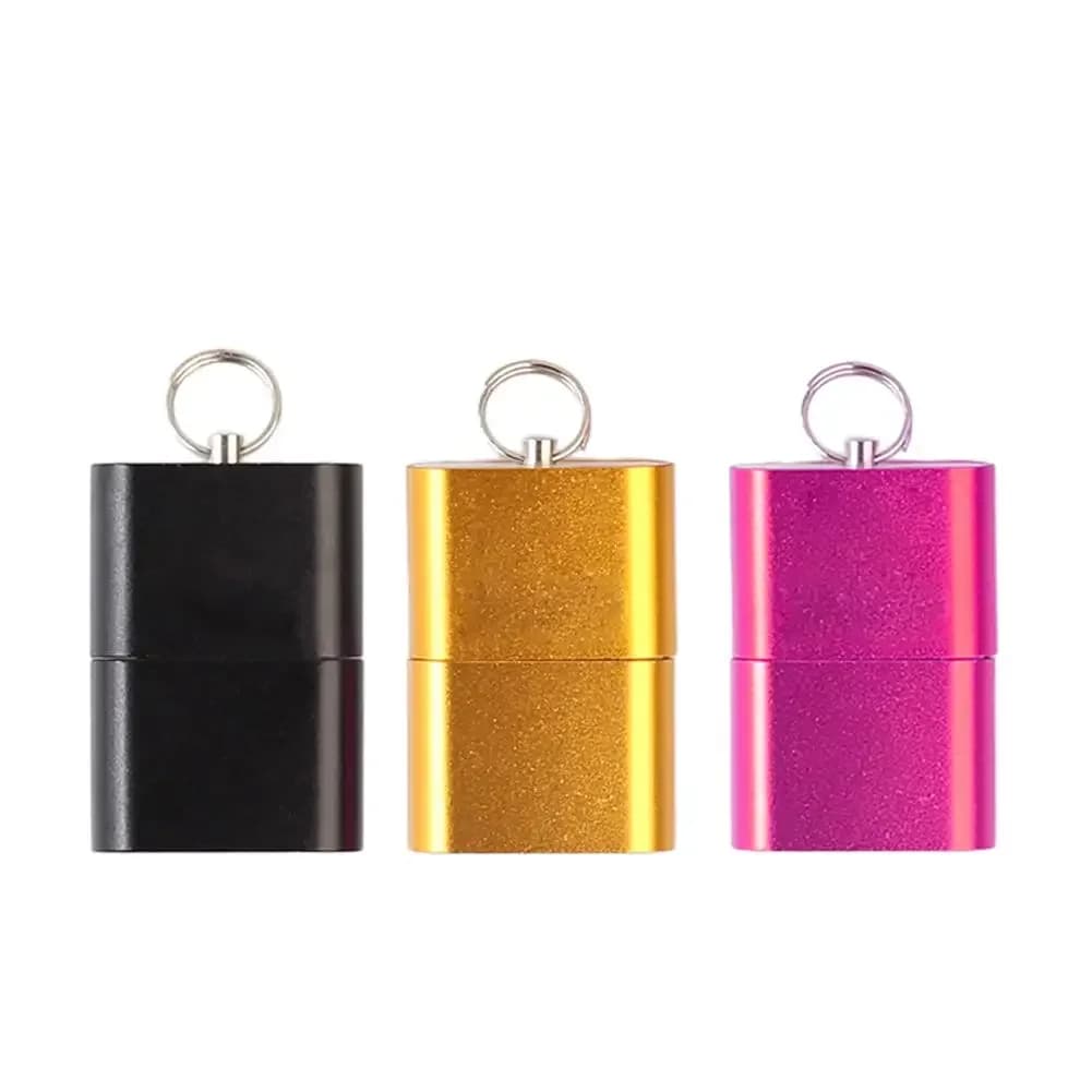 Mini guscio in lega di alluminio USB 2.0 T Flash TF Micro SD adattatore per lettore di schede di memoria per PC/ Mac circa. 26*19*6mm