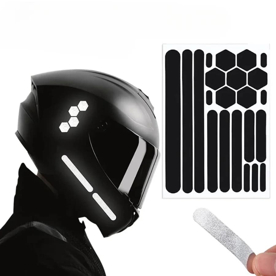 Reflective helmet Wall decal Invisible helmets Self-adhesive reflective tape for helmets Bike Scooter
