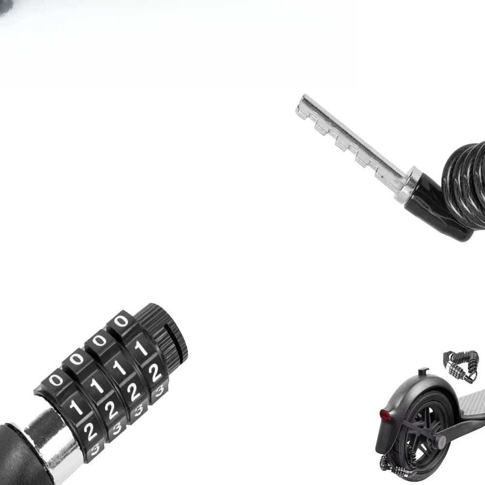 Per Xiaomi M365 Pro Pro2 Mi3 4 Scooter elettrico Antifurto Cavo in acciaio Catena Codice Blocco Blocco cifre Password di sicurezza Parti