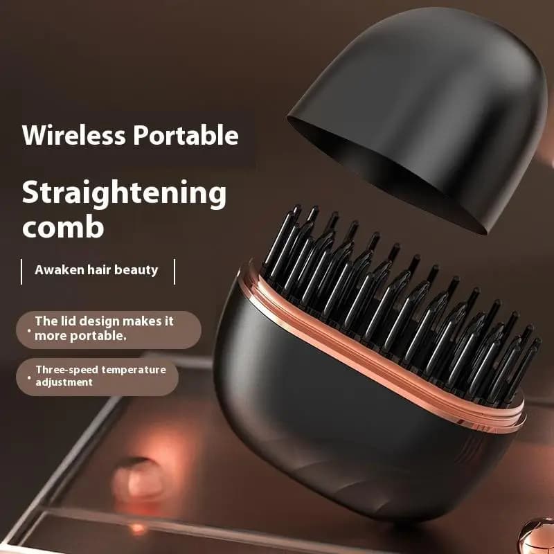 Pettine per capelli con ricarica wireless Strumento professionale per lisciare il parrucchiere per uso domestico Dispositivo volumizzante per lo styling dei capelli lunghi